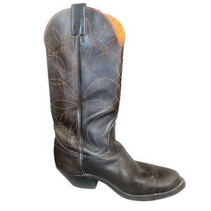 Nocona‎ Brown Vintage Mens  Cowboy Boots Preowned Sz